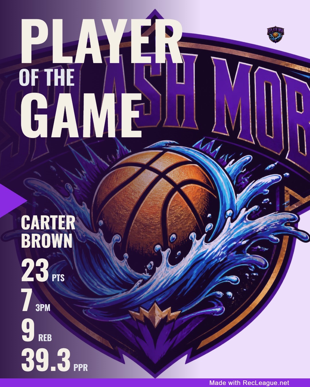 CARTER BROWN game stats
